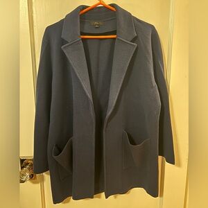 J. Crew Women's Navy Knit Blazer